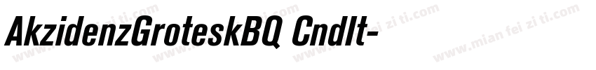 AkzidenzGroteskBQ CndIt字体转换